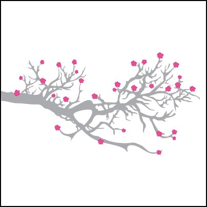 0380-Thick Branch With Beautiful Flowers