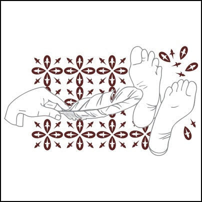 0393-Hand, Leaf And Feet Design