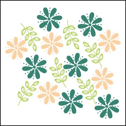 0432-Flowers And Leaflets Pattern