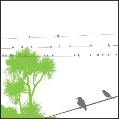 0442-Trees, Birds And Powerline