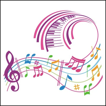 0448-Sounds Of Music And Piano Notes