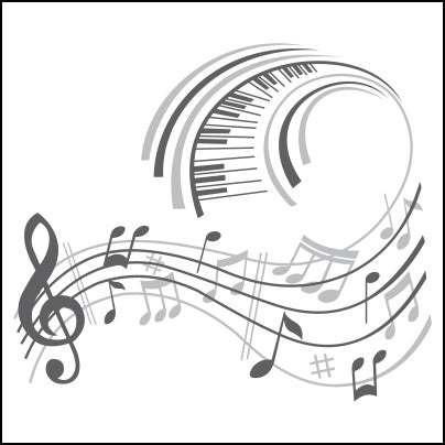 0448-Sounds Of Music And Piano Notes