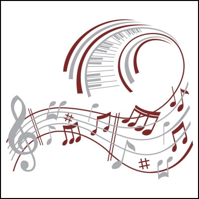 0448-Sounds Of Music And Piano Notes