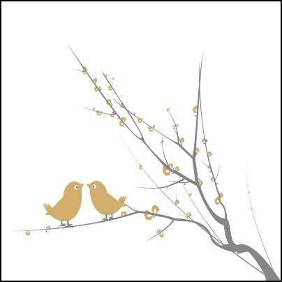 0450-Birds Chirping On Thin Branch