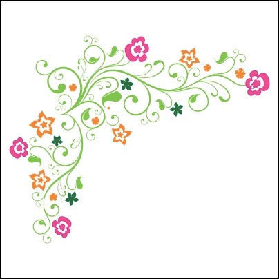 0457-Flowers And Swirls Pattern