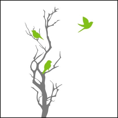 0525-Birds On Leafless Plant