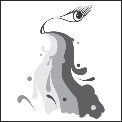 0569-Eye With Long Lashes And Oil Splashed Nose