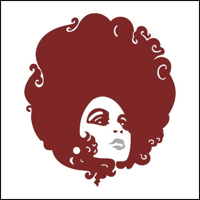 0578-Woman With Full Afro Wavy Hair