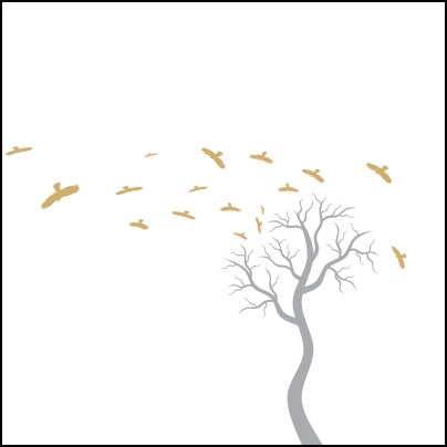 0597-Birds Circling Withered Tree