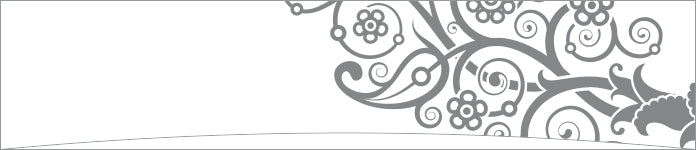 Gray Floral and Swirl Pattern Border