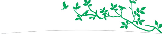 Green Branch with Birds Border Design