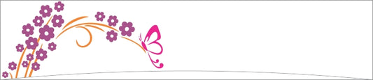 Floral Butterfly Swirl Border Design