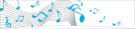 Flowing Musical Notes Border Design