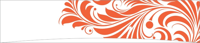 Bold Orange Swirl Pattern Border Design