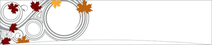 Autumn Leaves and Circular Pattern Border Design