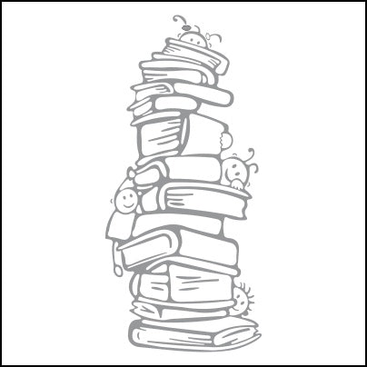 0633-Doodles Climbing Bookstack