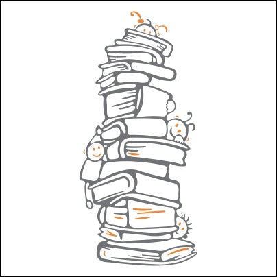 0633-Doodles Climbing Bookstack