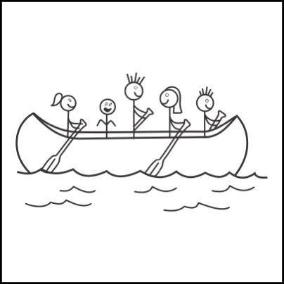 0655-Doodles In Boat Paddling