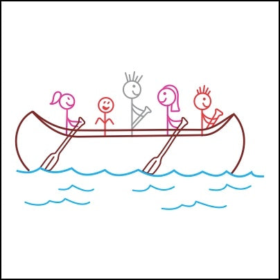 0655-Doodles In Boat Paddling