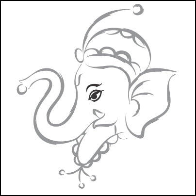 0690-Mature Female Elephant Cartoon