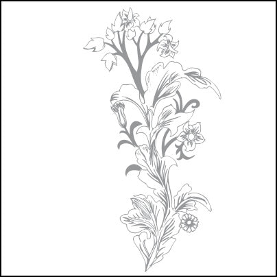 0694-Delicate Flowery Plant Painting