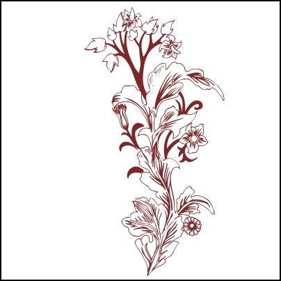 0694-Delicate Flowery Plant Painting