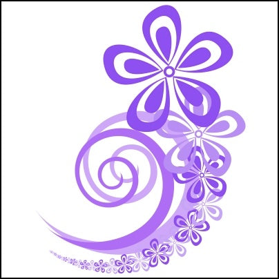 0700-Lilac Flowers And Swirls