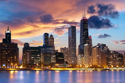 Chicago Skyline at Dusk