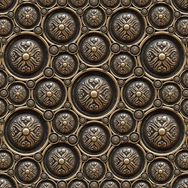 Ornate Bronze Medallion Pattern