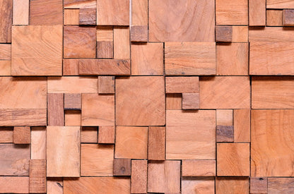 Geometric Wood Mosaic