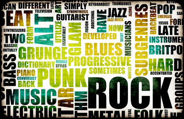 Rock Music Word Cloud