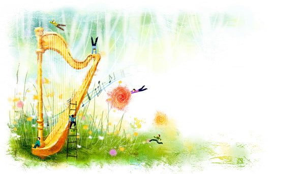 Melodies of Nature: A Harp in the Meadow