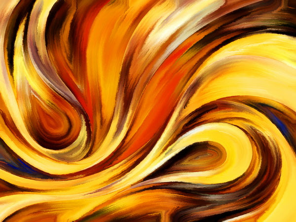 Golden Swirl: A Dance of Warm Hues