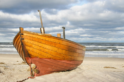 Beached Wooden Boat