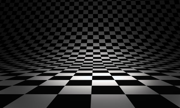 Curved Checkered Floor Illusion