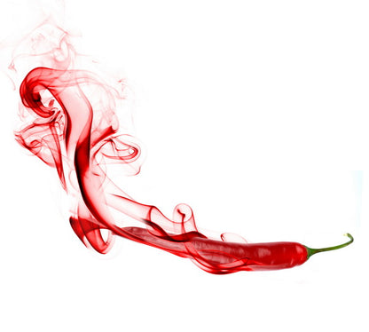 Fiery Red Chili with Smoke