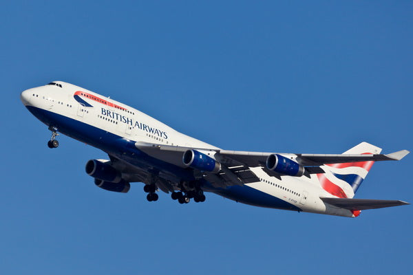 British Airways Flight in Clear Sky