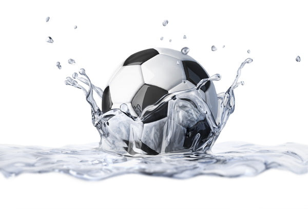 Soccer Ball Splashing into Water