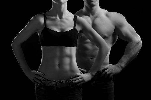 Fit Male and Female in Black and White