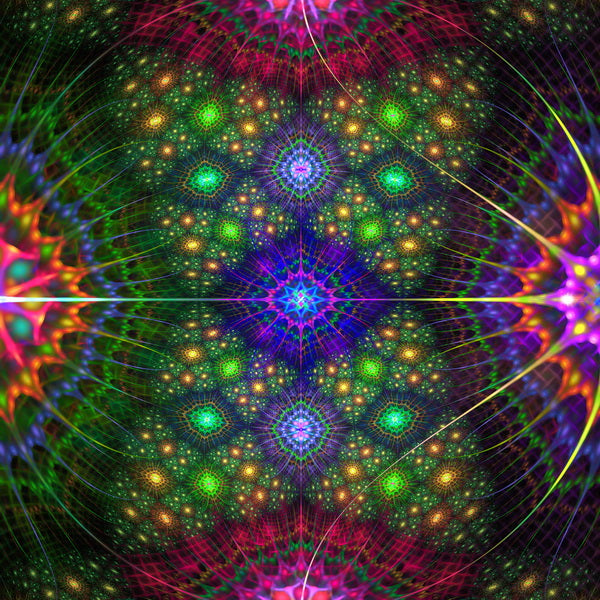 Vibrant Kaleidoscopic Fractal Art