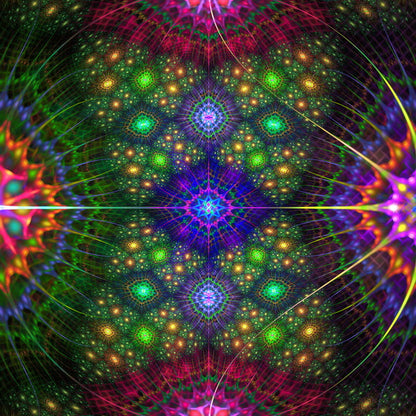 Vibrant Kaleidoscopic Fractal Art