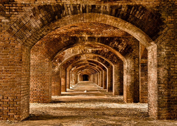 Endless Brick Archway Corridor