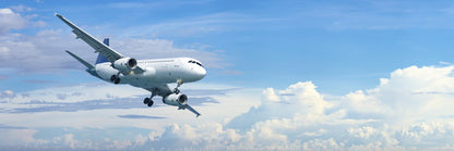 Airplane in Flight Above the Clouds