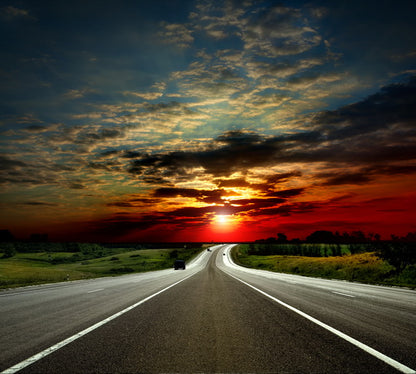 Open Road at Sunset