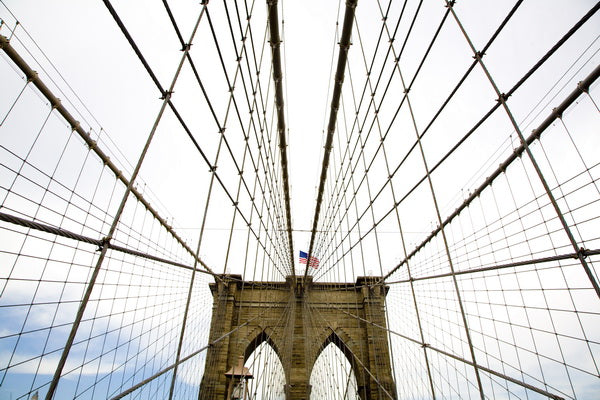 Brooklyn Bridge Cables and Tower Perspective