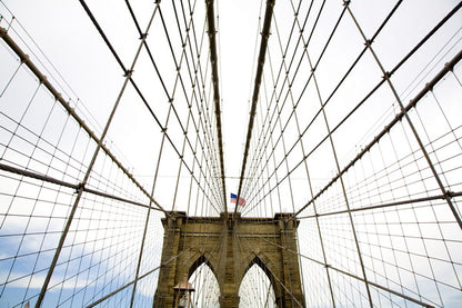 Brooklyn Bridge Cables and Tower Perspective