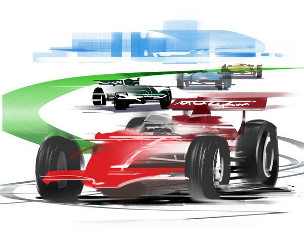 Speed and Motion – Formula Racing Art