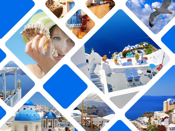 Mediterranean Travel Collage – A Taste of Greece