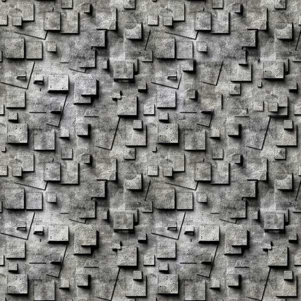 Abstract Concrete Geometric Wall Pattern