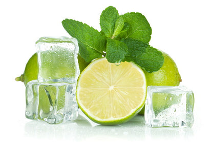 Refreshing Lime and Mint with Ice